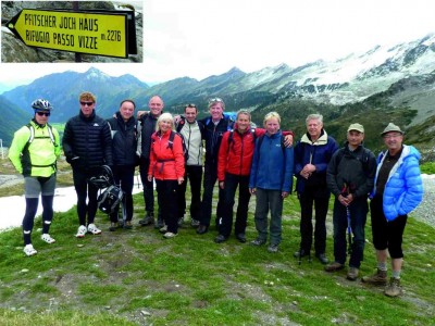 Wipptaler und Zillertaler Kiwanisfreunde beim 2. Gipfeltreffen am Pfitscherjoch. Weitere Bilder in der Fotogalerie 2012/2013